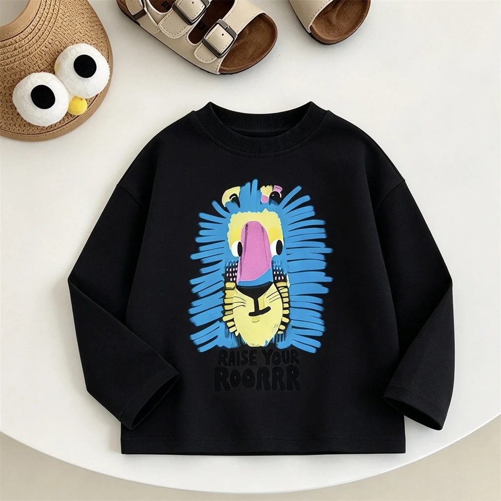 1-7Years Old Child Long-sleeved Tops Summer Clothes Round Neck Pullovers New Design Tees Outer Wear Fashion Casual Clothing