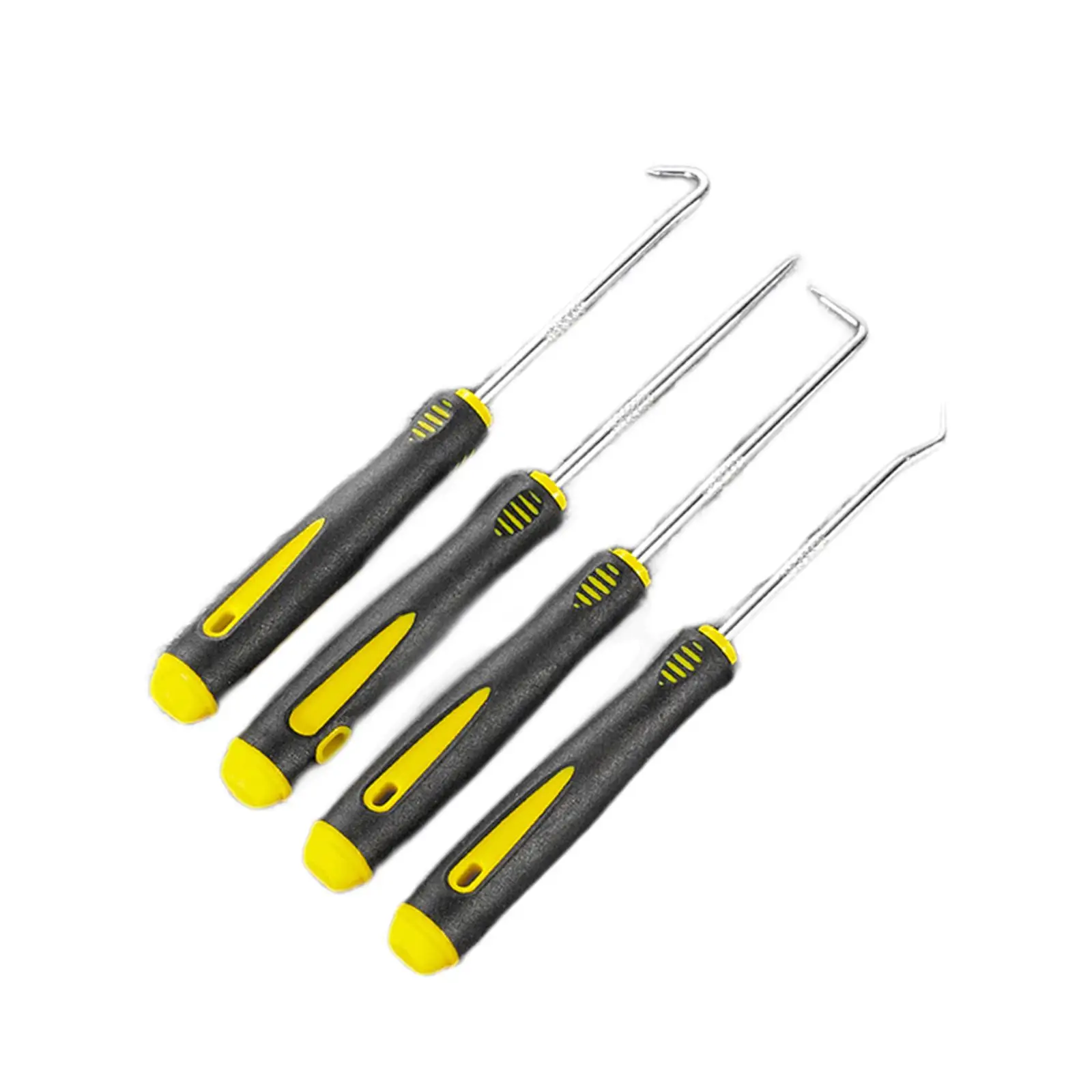

4Pcs Universal Auto O Ring Seal Pick Hooks Alloy Steel Sturdy Rubber Handle for Automobile Remover Tool Gasket Puller Versatile