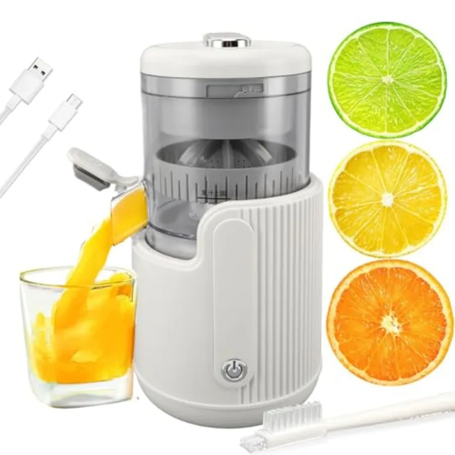 

Electric Citrus Juicer Leakproof USB Rechargeable 360 Degree Motor Squeezer with 500ML Capacity Compact Portable Juicer Machine