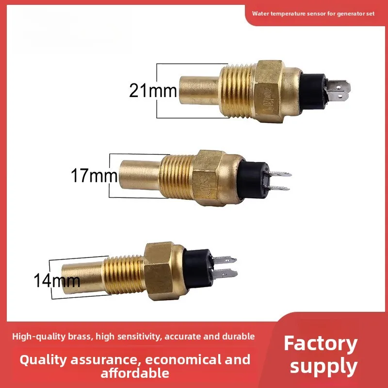 14/17/21mm Diesel Engine Water Temperature Sensor 120C Alarm Generator Part Transmision Universal Origin Electric Sensor