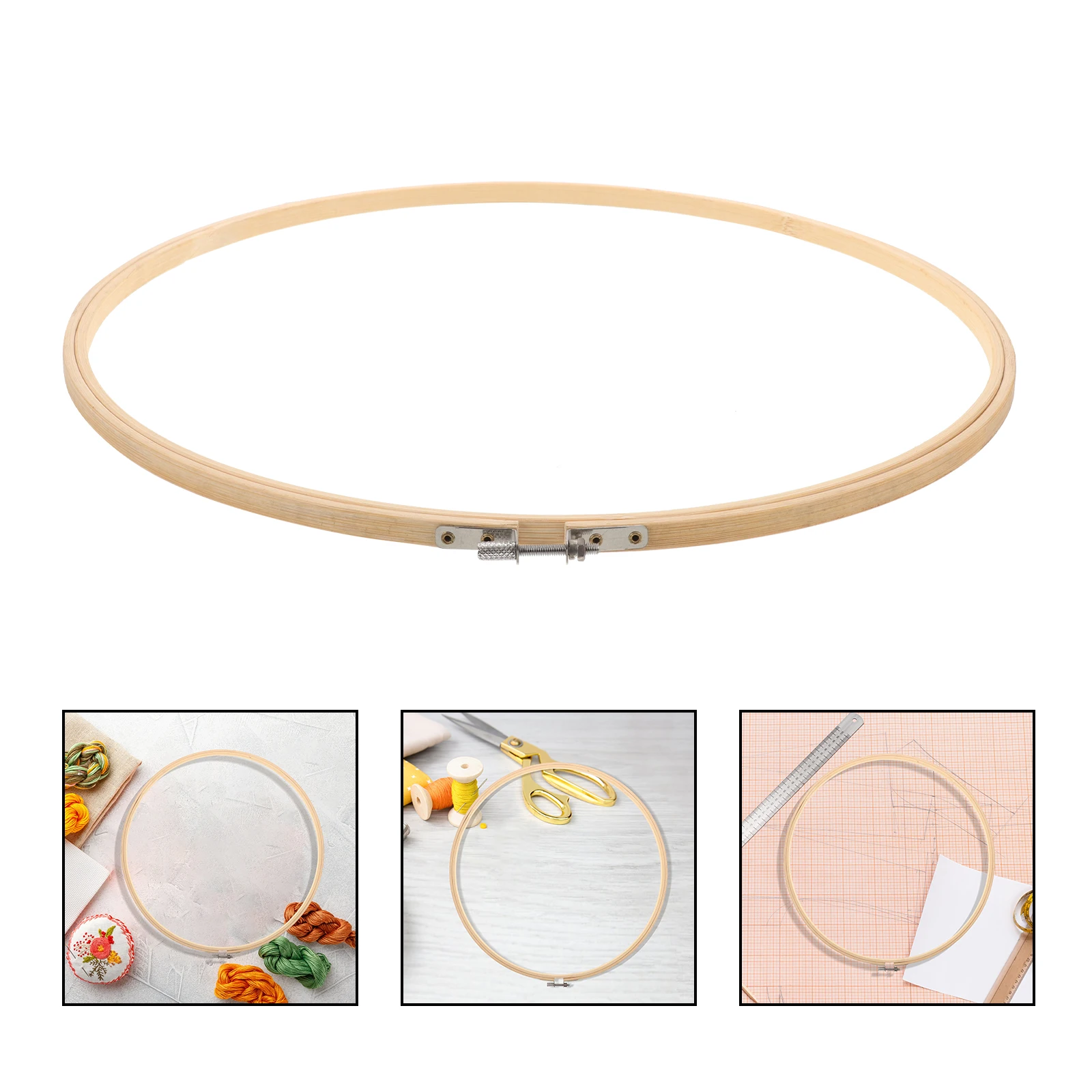 

1pc 36Cm Bamboo Hoop Frame Diy Cross Stitch Kit Needlework Quilting Wall Embroidery Hoop Decoration Tool For Beginners
