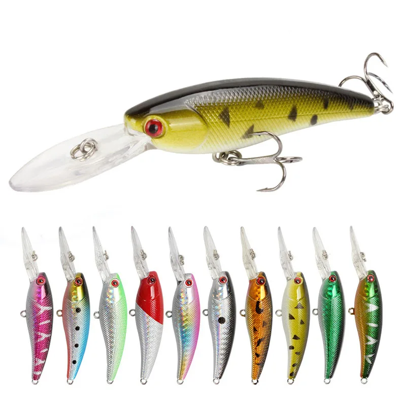 

1pcs Minnow Fishing Lure 9cm 8.6g Floating Crankbait Hard Artificial Bait Pike Bass Trout Deep Water Wobblers Fishing Tackle