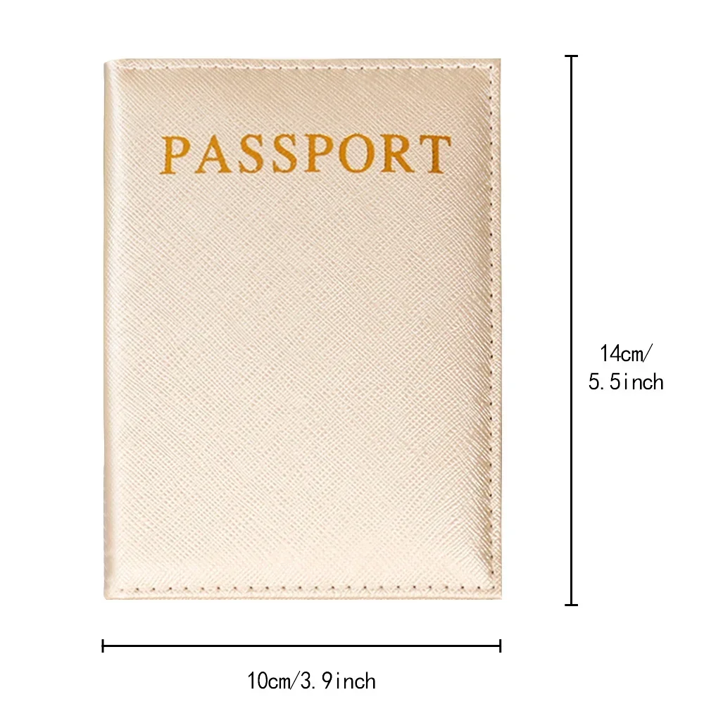 Travel Passport Cover Rose Bear Letter Pattern Protective Card Case Travel Credit Card Holder ID & Document Passport Holder