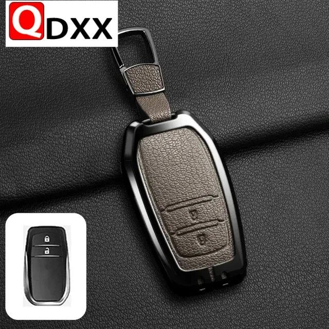 Zinc Alloy Car Key Case Cover Fob For Toyota Land Cruiser 200 300 Prado Crown TLK 200 Yaris Cross Hilux Innova Fortuner Camry 55