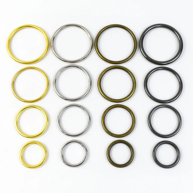20Pcs 20-50mm Metal O Ring Buckle Webbing Strap Keychain Rings Connector Hook Bag Shoes Adjuster Clasp DIY Hardware Accessories
