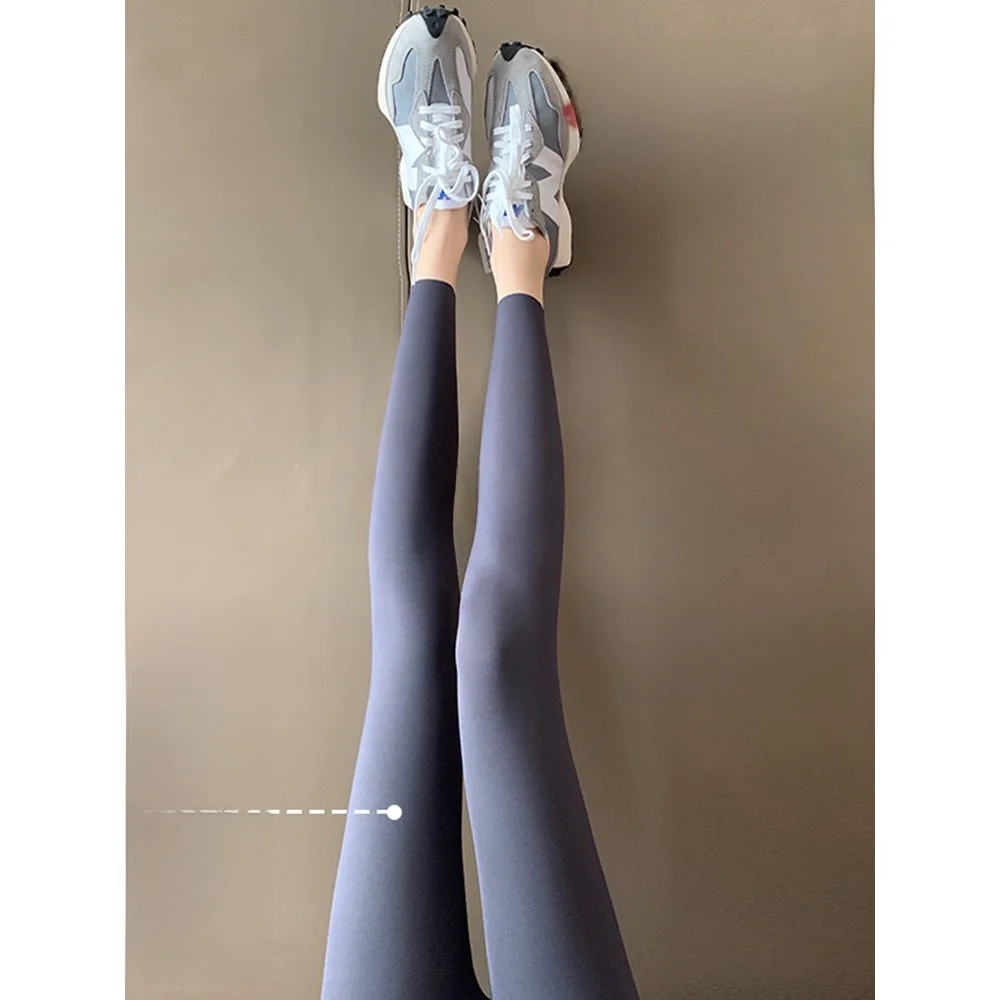 

Slimming arkskin Yoga Pants Women's Fitn Tight orts Sl Thin Ice Silk Seven Or Nine Points Long Nylon Fabric