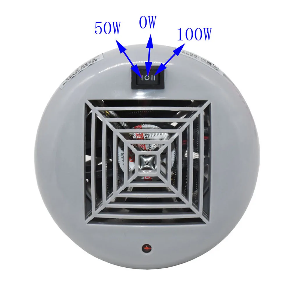 E27 Animal Heating Lamp 3 File Adjustment 0-50-100W or 0-100-200W Reptile Crawler Heating Light Small Animals Heater