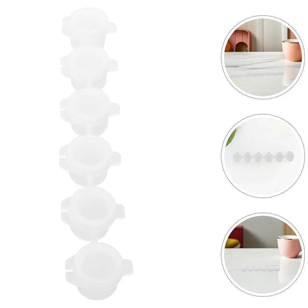 20Pcs Six-Color Paint Pot Strip Portable Empty Paint Container Lid for Arts Crafts Pigment Storage Cups Small Pigment Pot