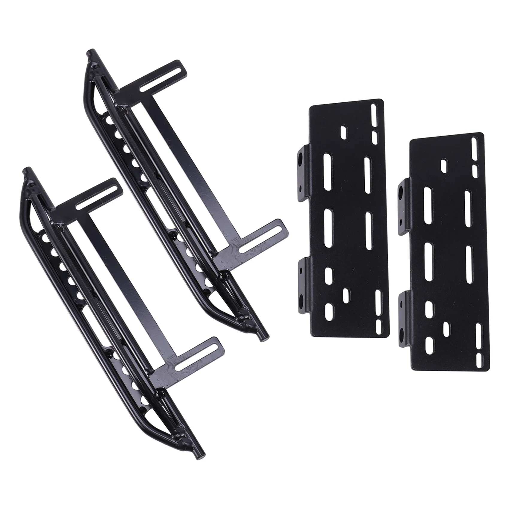 BEDW-4X Metal Side Step Side Pedal Foot-Plate Sliders For 1/10 RC Crawler Axial SCX10 SCX10 II 90046 Jeep Wrangler Shell
