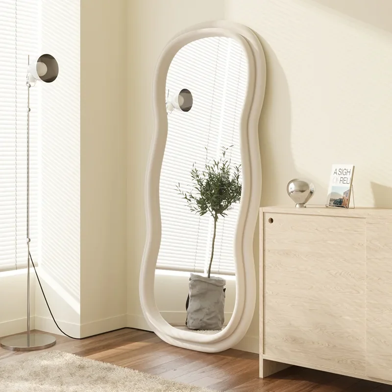 Wave shaped full body mirror,  wall mounted, floor standing, home fitting , girl bedroom