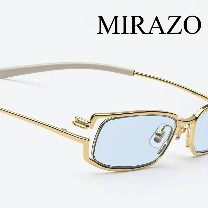 

Korean GM Sunglasses Blue Gold Glasses Frame Blue Light Pure Titanium Design Hollowed-Out Edges Sun Glasses Anti-Reflective EPIC