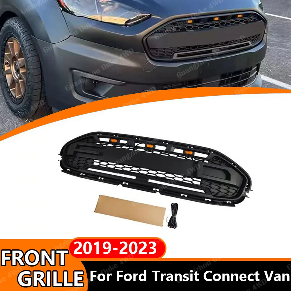 Передняя решетка радиатора для Ford Transit Connect 2019-2023 в стиле RAPT, сетчатая решетка, решетка переднего бампера, улучшение внешнего вида