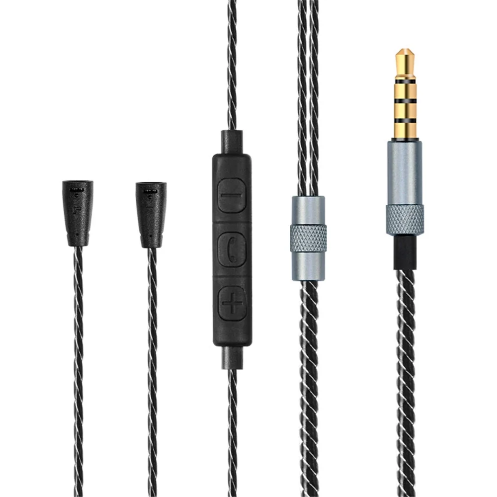Cable de Audio estéreo de repuesto OFC, Cable de extensión de música para auriculares Sennheiser IE80 IE8I IE8