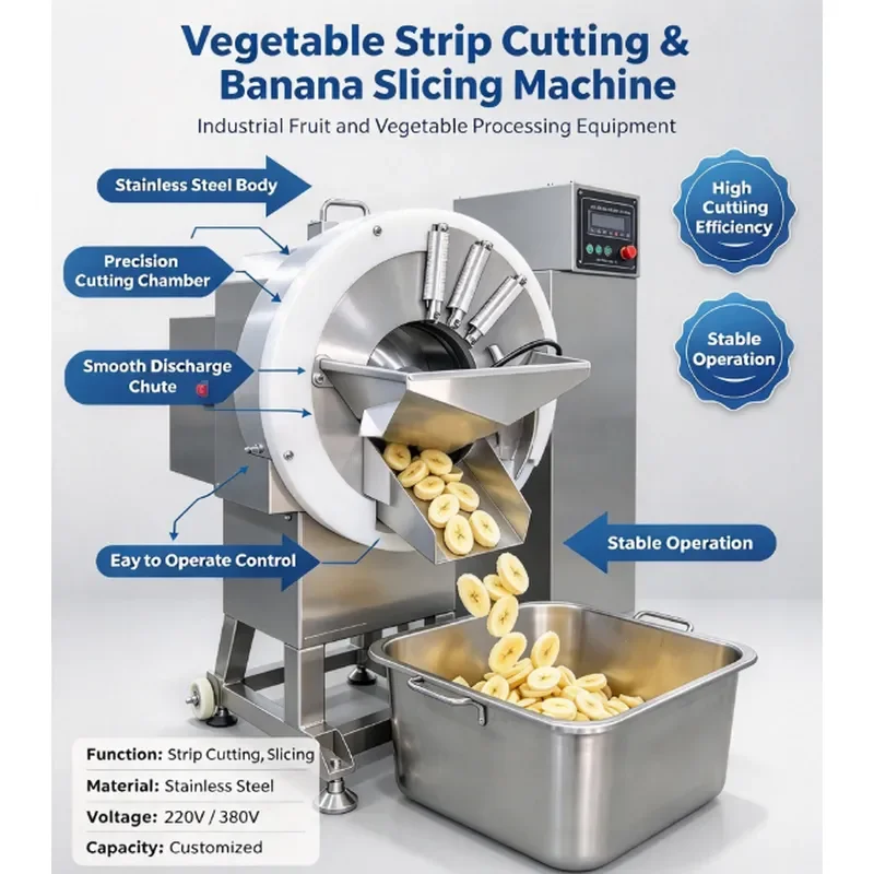 Stainless Steel Banana Cutter Fruit Slicer for Snack Production