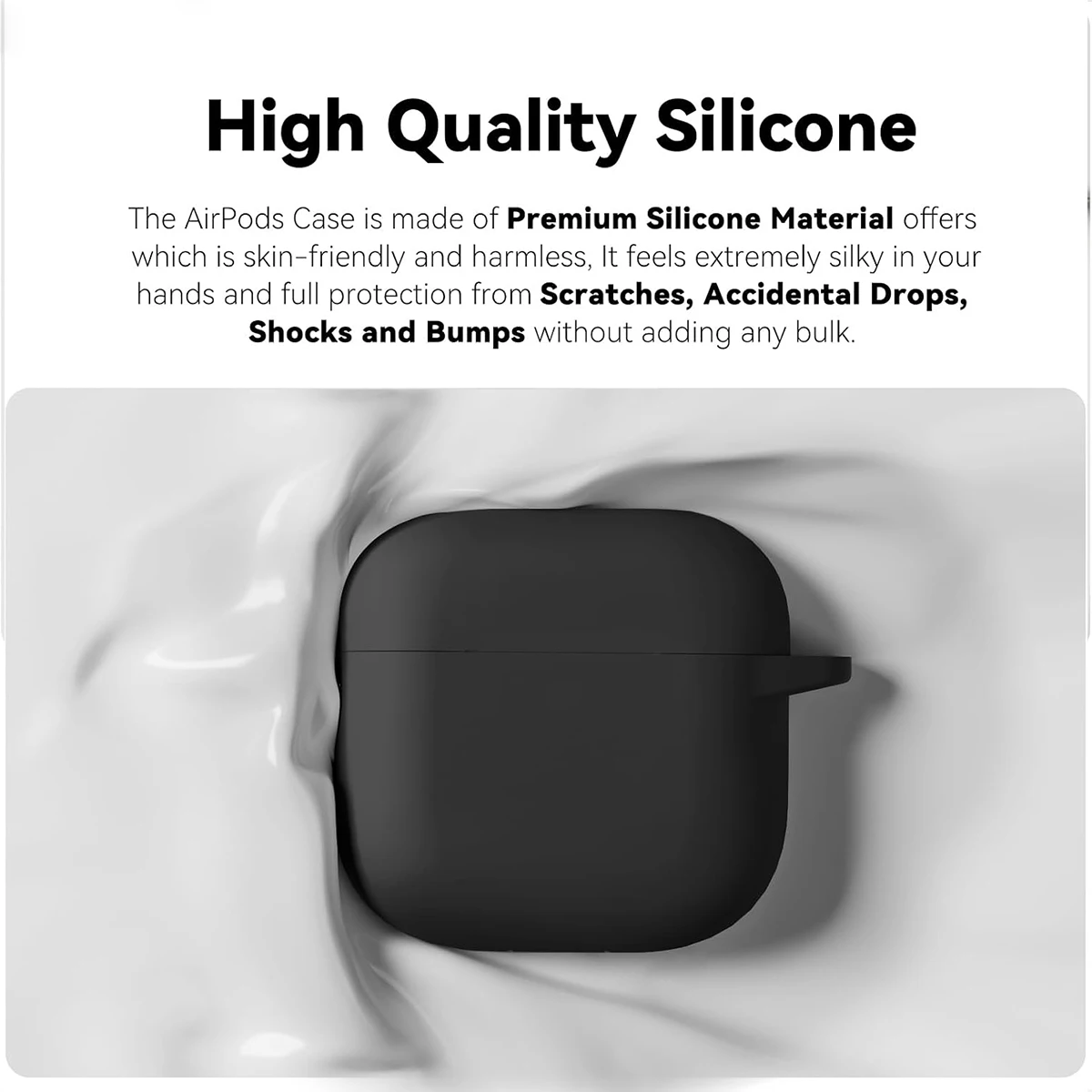 3Pcs Integrated Silicone Airpods 5 case Protective Case Earbud Cover with Cleaning Pen and Carabiner, Shockproof Earphon