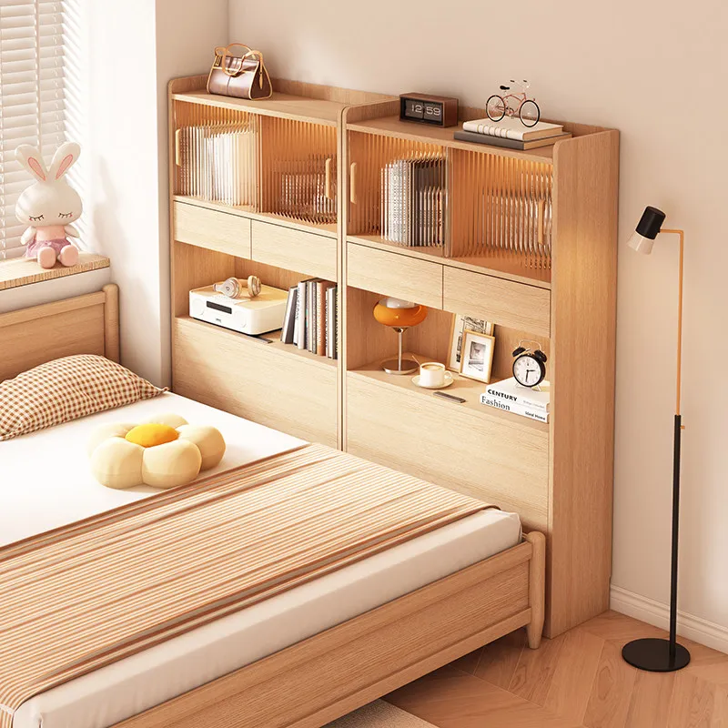 

Bedroom bedside crevice cabinet high bedside storage side cabinet ultra-narrow bedside cabinet backrest rack storage high