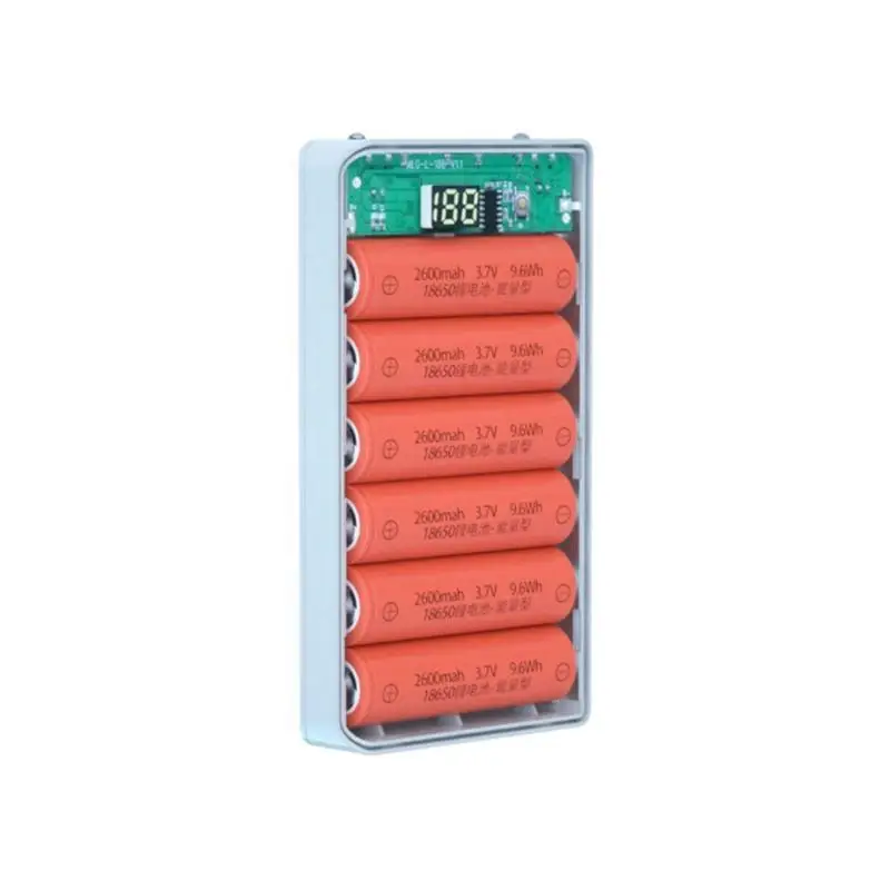 

652F 18650 для чехла с двумя USB-портами для зарядки мобильного телефона, беспроводное зарядное устройство, блок, для