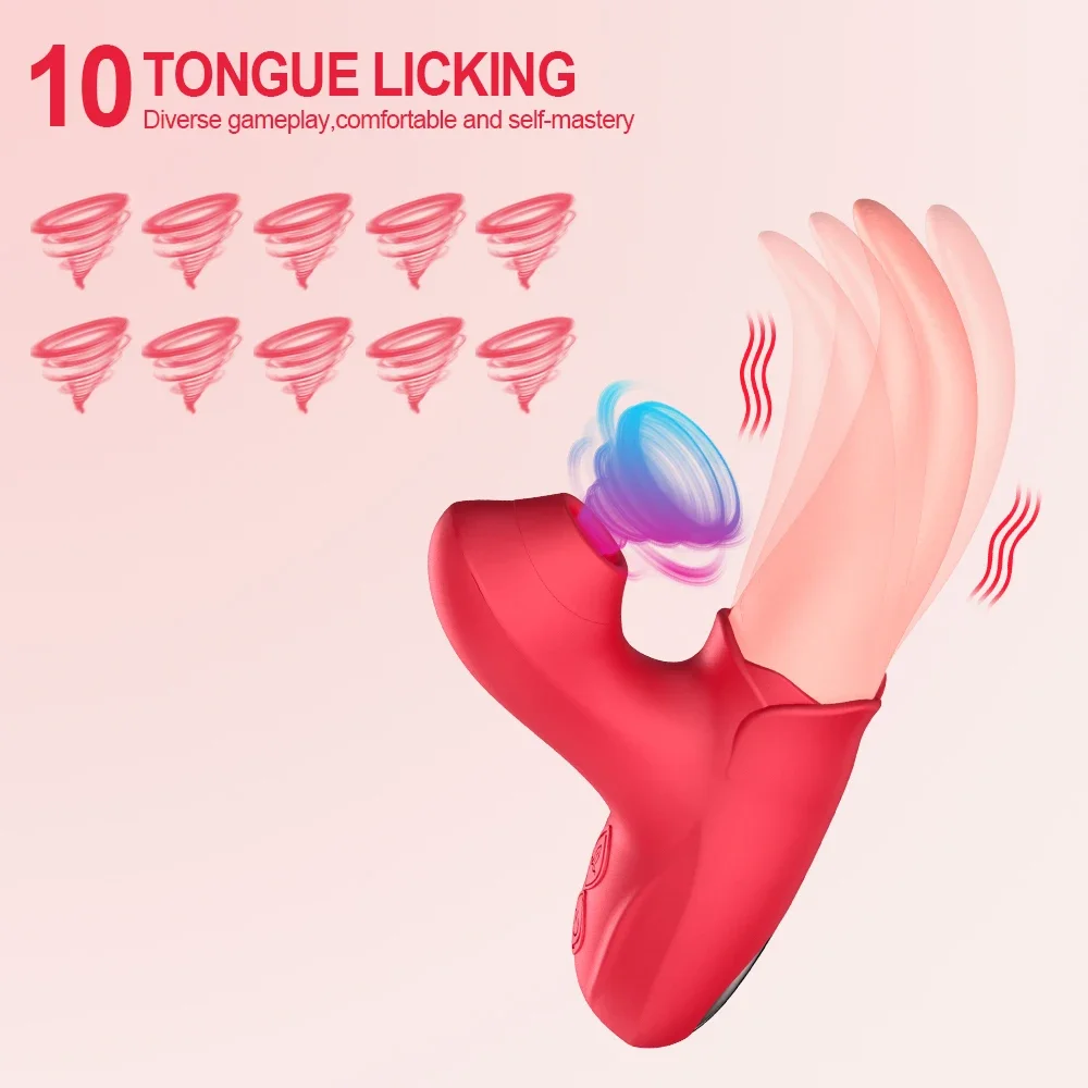 Powerful Vibrator Tongue Licking Clitoral Stimulation Clitoris Nipples Stimulator Vibrators Female Adult Sex Toys for Womans 18+