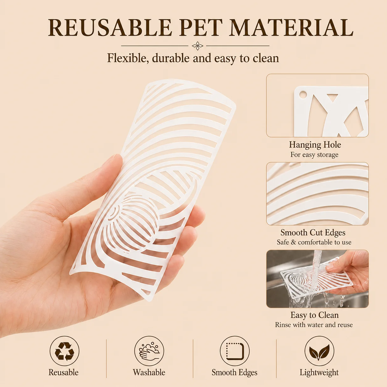 Geometric Texture Stencils Reusable PET Templates