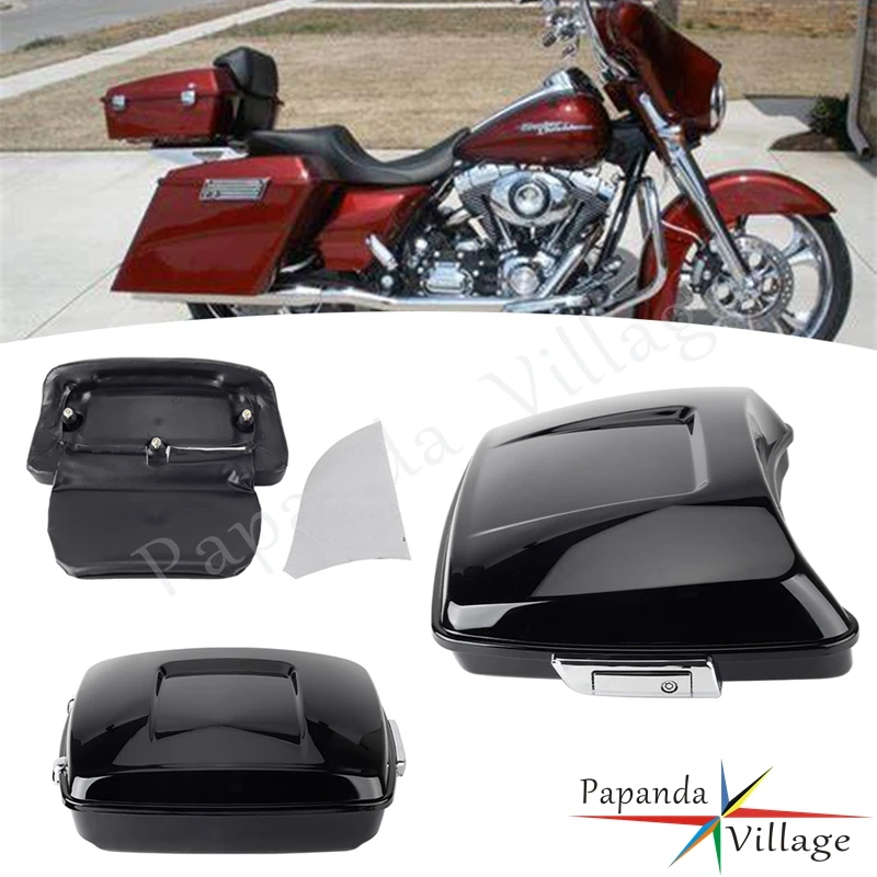 Motorcycle Rear Trunk Case Tail Box Toolbox Top Case For Harley Touring Road King Street Glide Road Electra FLTRX CVO 2014-2023