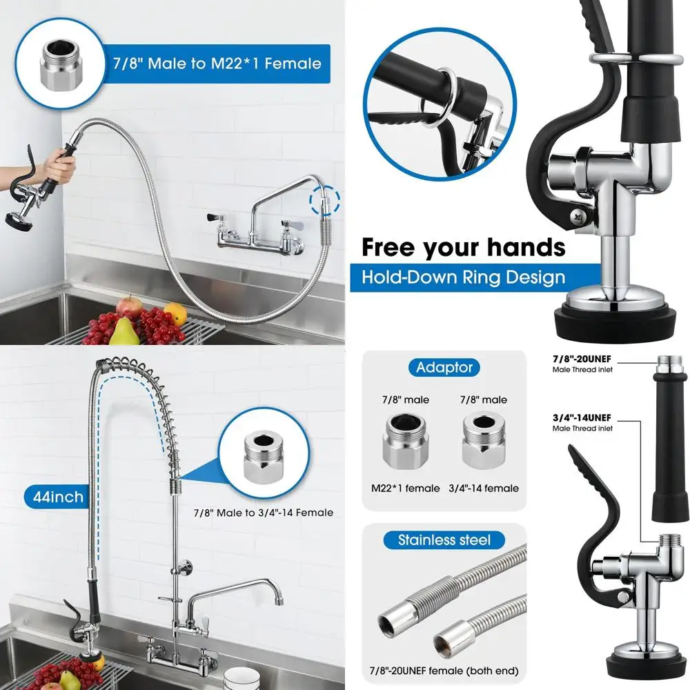 

Коммерческий клапан-распылитель для кухонной мойки с гибким шлангом для предварительного ополаскивания из нержавеющей стали 45, комплект для замены верхней пружины