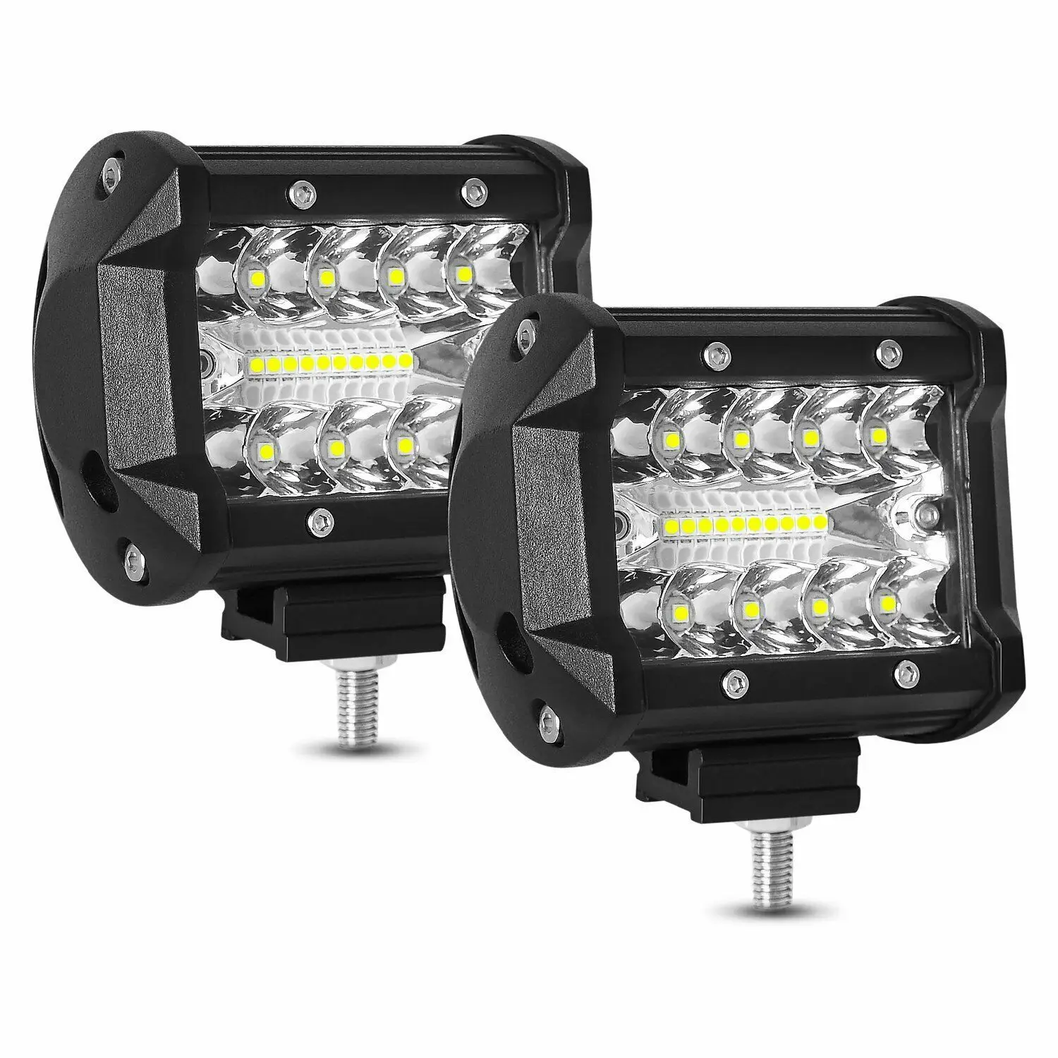 

4 Inch LED Work Light Off Road Floodlight Spotlight Combo 60W Driving Fog Lamp 12V 24V LED Light Bar For 4x4 SUV Truck Boat