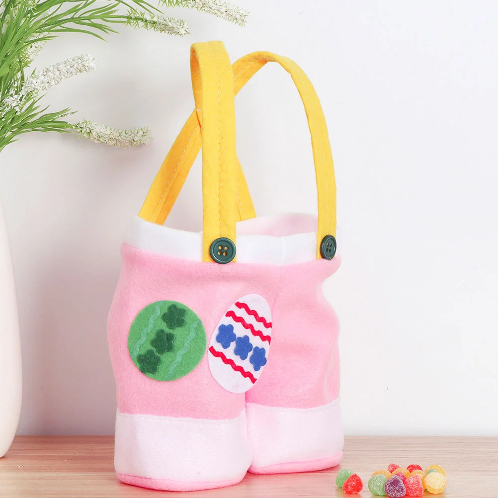 Candy Pants Bag Easter Canvas Tote Storage Pouches Gift Bags Container Cloth with Handle Child