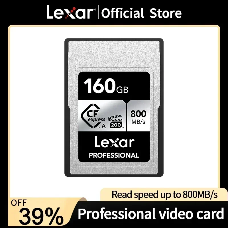 Lexar CFexpress Type A Card 160GB/320GB Memory Cards VPG200 8K Ultra HD Recording Read 800MB/s SILVER Type A for Sony FX3/A7IV