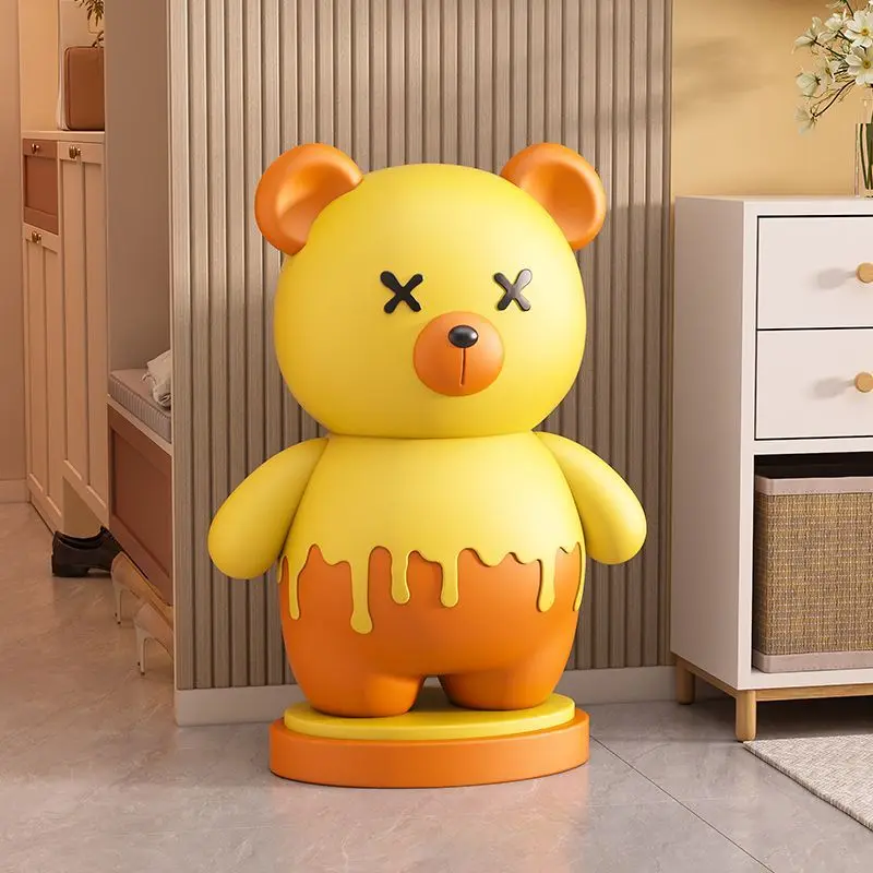 

Cartoon Violent Bear Floor-standing Sculpture Ornament, Decoration Next To The TV Cabinet and Sofa in The Living Room, Home Gift