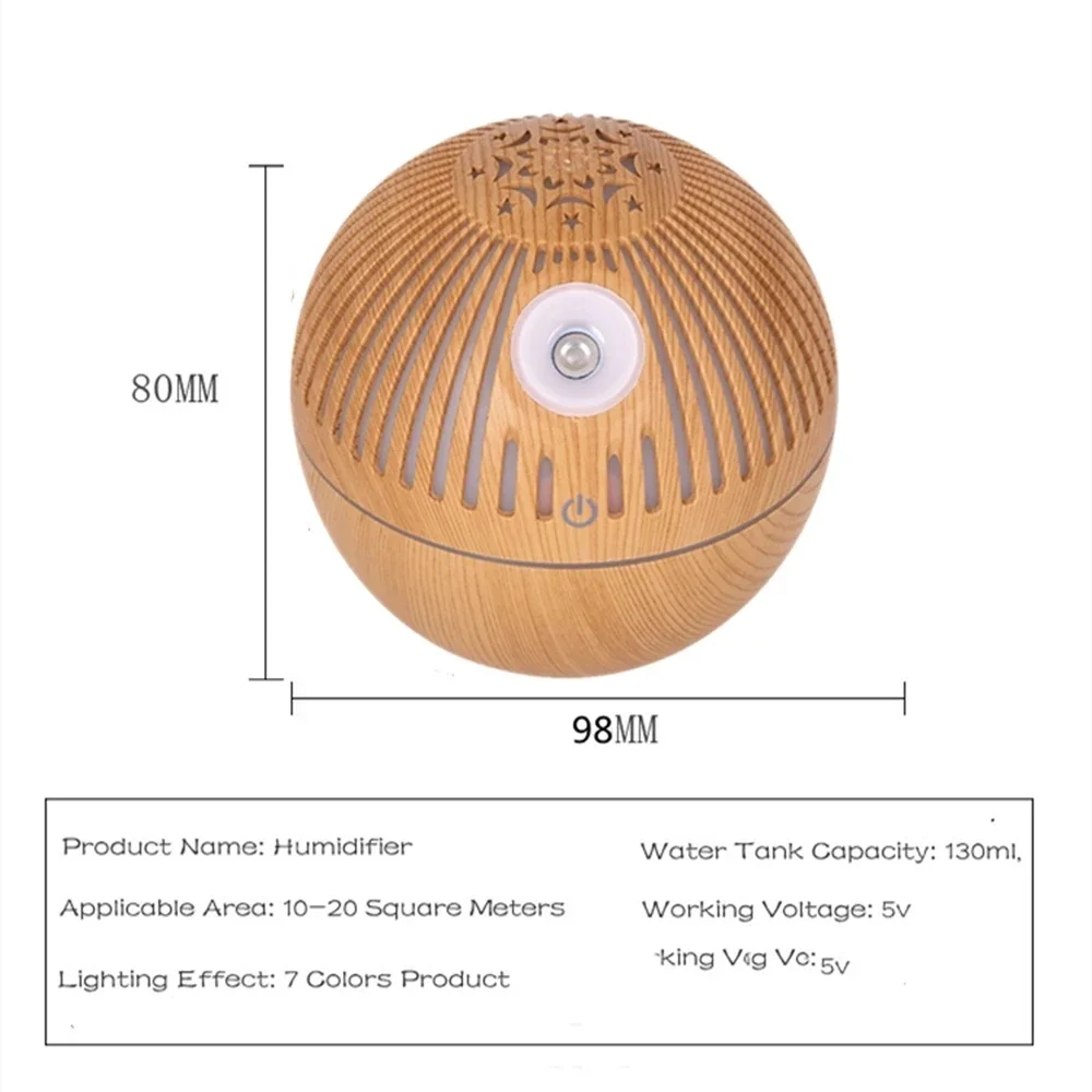 130ML Mini Ultrasonic Air Humidifer for Home Aroma Essential Oil Diffuser USB Car Mist Maker Aromatherapy Humidifiers Diffusers