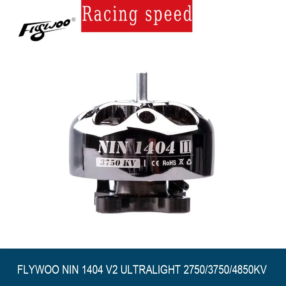 

Двигатель FLYWOO NIN 1404 V2 ULTRALIGHT 2750/3750/4850KV, подходит для дрона Whoop и Toothpick, детали для дрона fpv, сделай сам