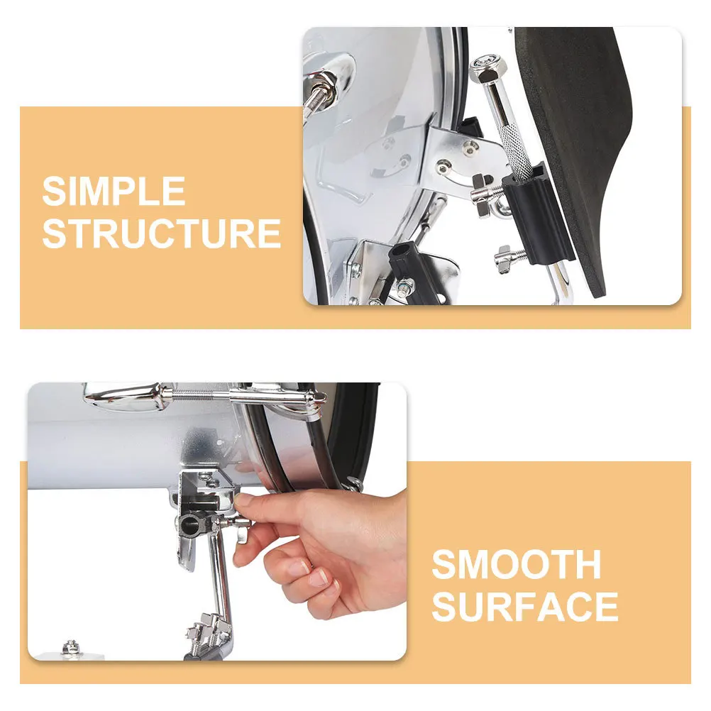

2Pcs Adjustable Drum Belt Buckle Metal Strap Fixing Screw Secure Snare Drum Bracket for Stage Performance Strap Buckle