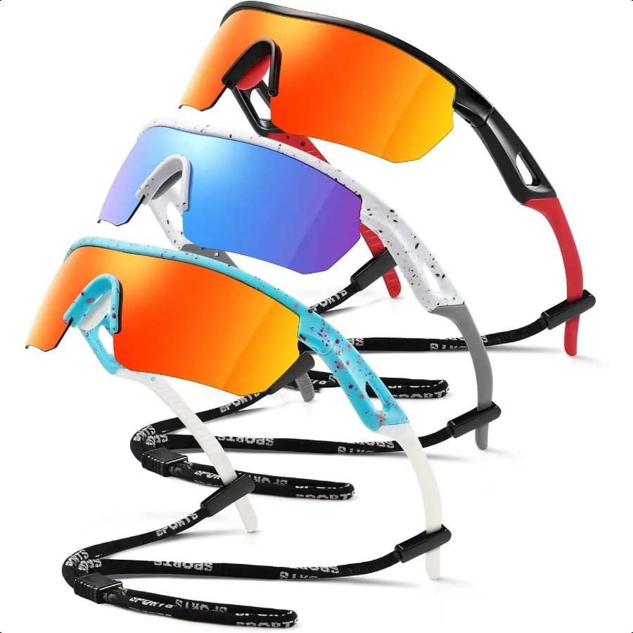 

Sunglasses Youth Baseball Sun Glasses Polarized Sports TR90 Lightweight UV400 Cycling Shades Frame Boys Girls