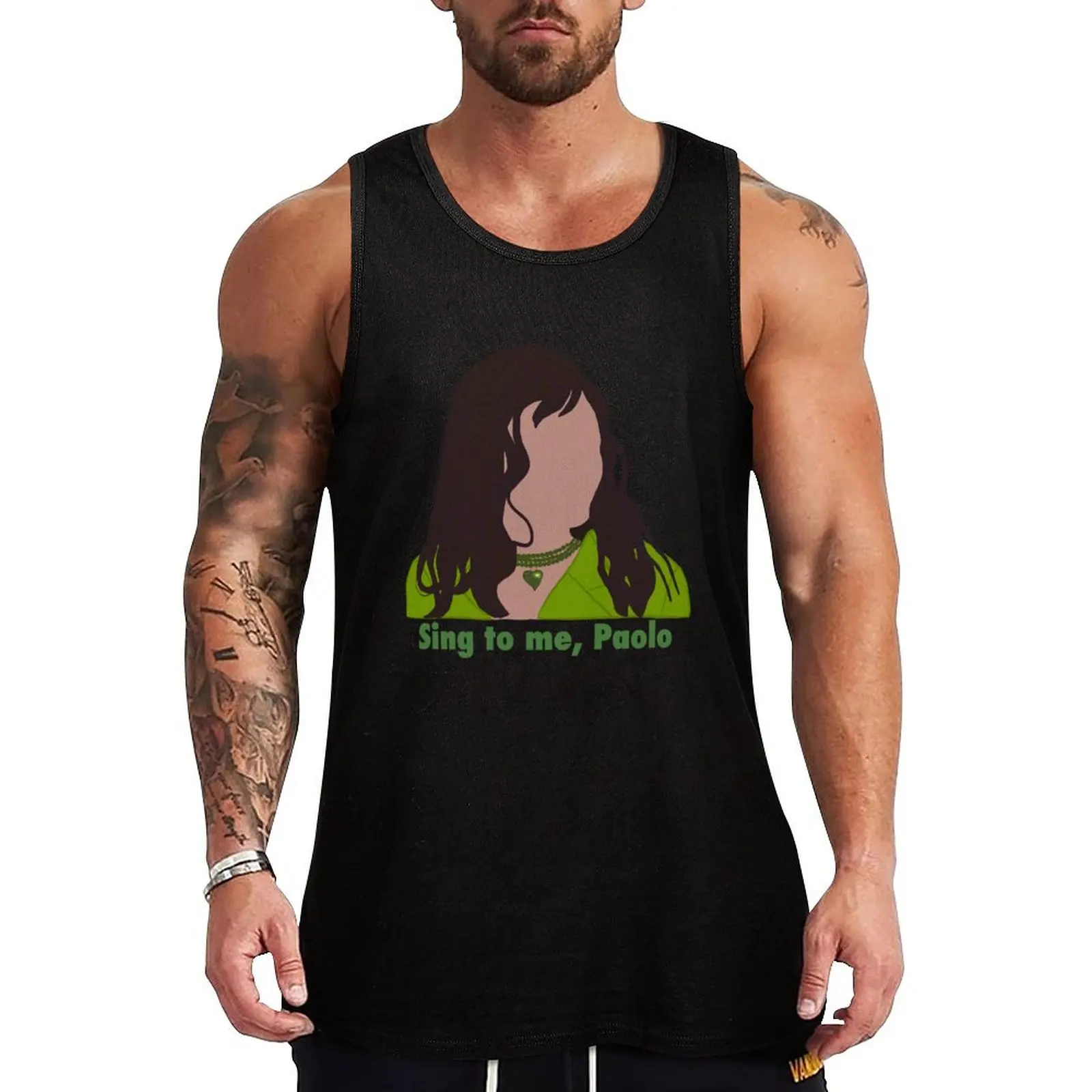 

Call Me Sing To Me Paolo Vintage Retro Tank Top Sweat Wicking Tank Top Gym Workout Quick Dry Shirt