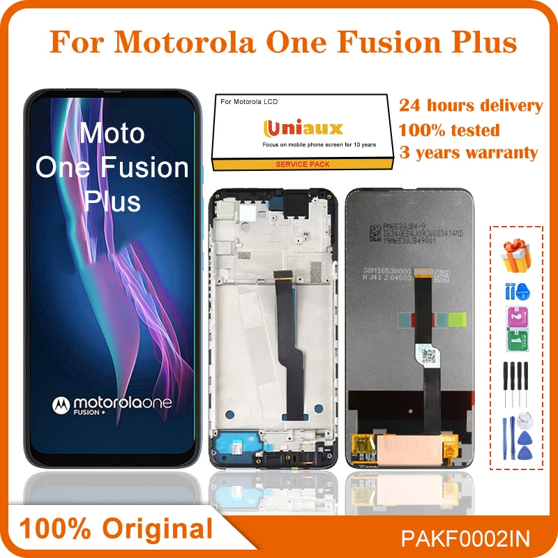 

Сенсорный ЖК-экран 6,5 дюйма для Motorola Moto One Fusion, дигитайзер для Moto One Fusion Plus, дисплей с инструментами