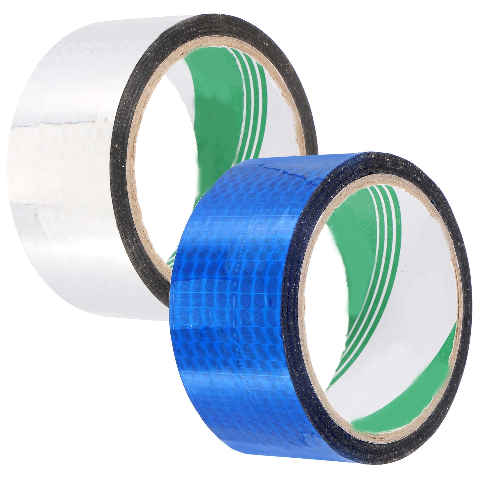 

2 Rolls 50m 4.5cm Transparent Silver Blue Packing Tape Sticky Adhesive for Boxes Shipping Carton Sealing Tools