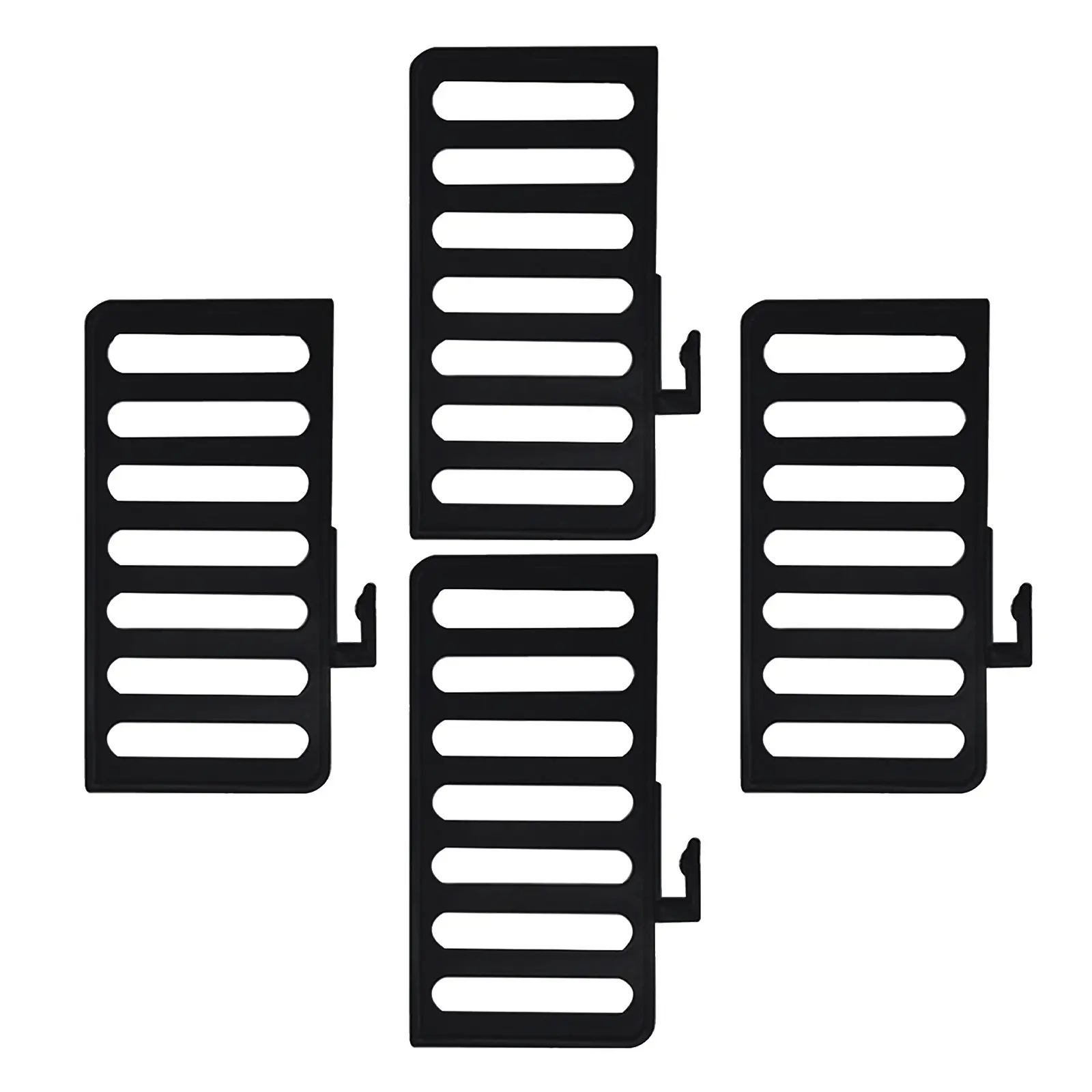 4Pcs Shoe Cabinet Divider Kit Adjustable Plastic Shelf Dividers Flip Mechanism Anti-Tip Hardware for Entryway Shoe Organizer