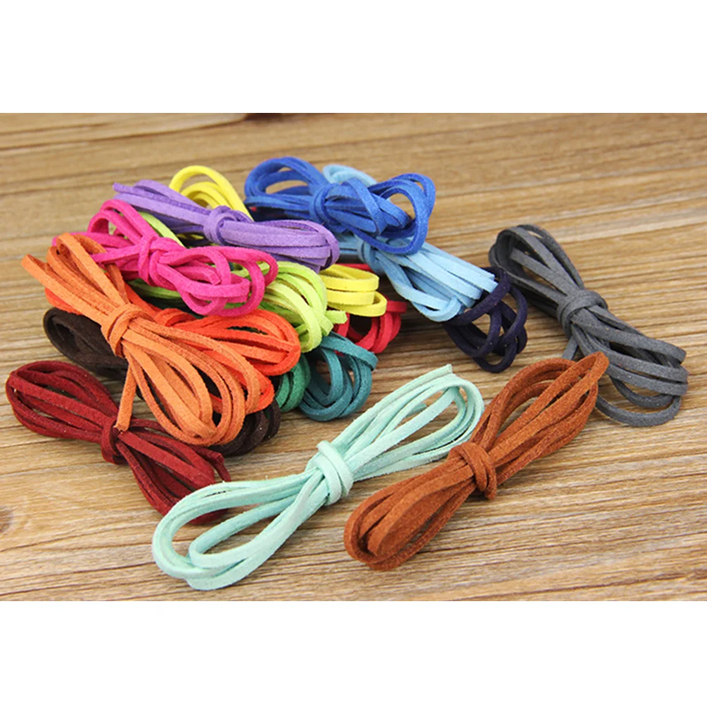 

30 Pcs 3mm Velvet Buckskin Rope Jewelry DIY Cord Making Thread Wire Faux Knitting