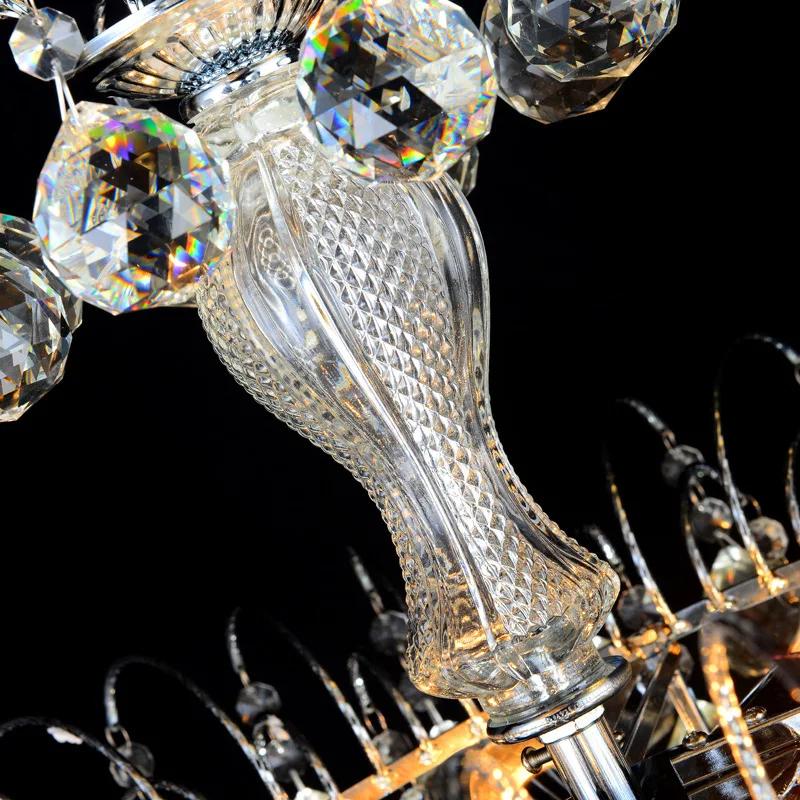 مصباح غرفة النوم الدافئ الكريستالي LED لغرفة المعيشة الأوروبية مصباح غرفة الطعام الرومانسي