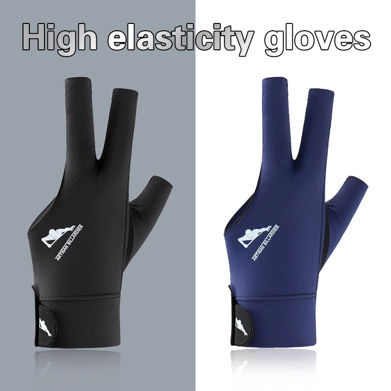 1 Pc Billiards Glove Left Hand Three Finger Billiard Glove Non Slip Stickers Elasticity Billiard Training Gloves Accessories