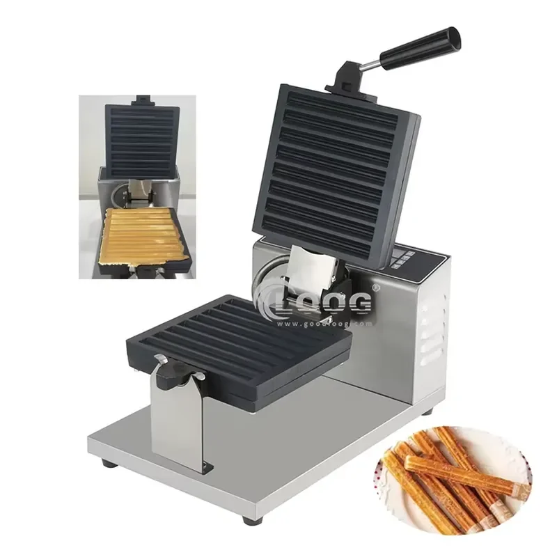 Other Snack Machine Electric Commerical Waffle Churros Making Machine Rotating Churros Waffle Maker with Detachable Plates