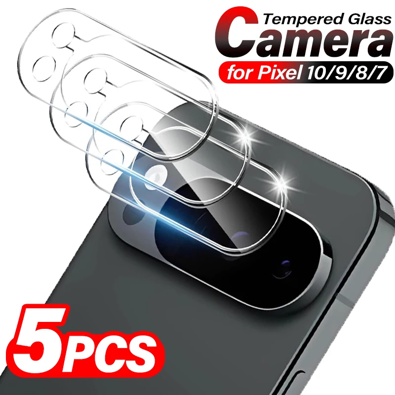 Película de vidro temperado transparente para lente de câmera, 1/2/3/5 unidades, para google pixel 10 9 pro xl pixel 8 7 pro, películas protetoras anti-arranhões