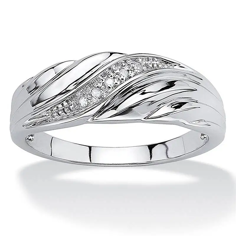 Huitan Twist Design Damen-Ring für Verlobung, Hochzeit, Luxus-Accessoires, eingelegte glänzende CZ-Goldfarbe/Silberfarbe, trendiger Schmuck