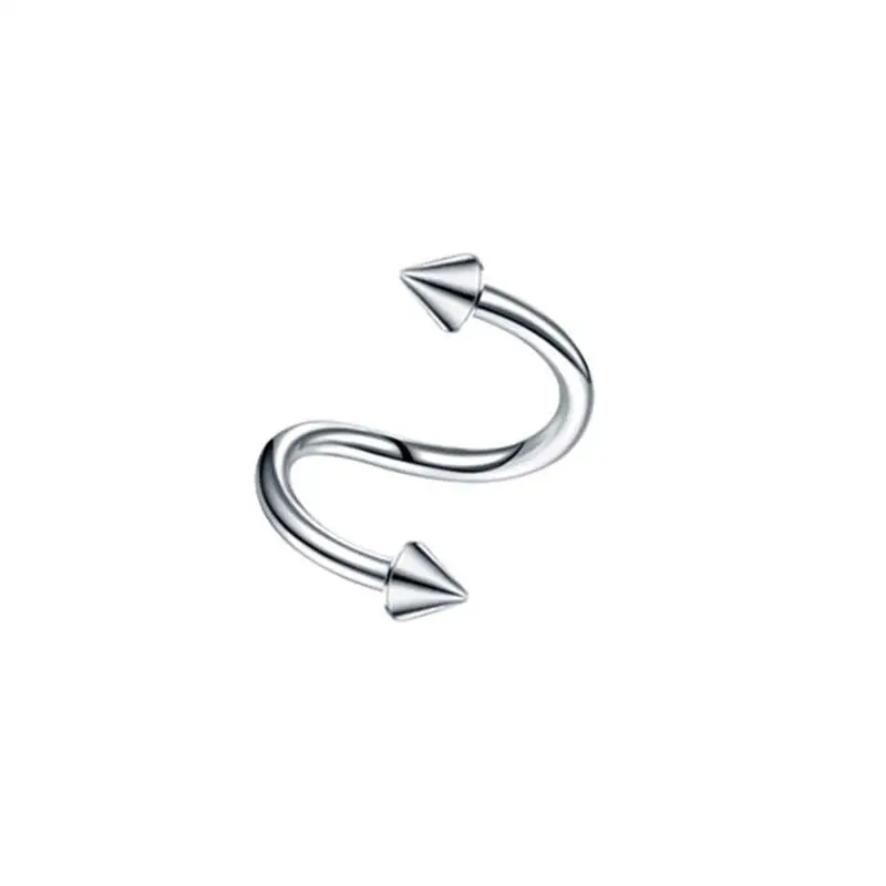 Stainless Steel Nose Ring Piercing Horseshoe Spike Septum Piercing Lip Tragus Helix Piercing Body Piercing Ring Hip Hop 