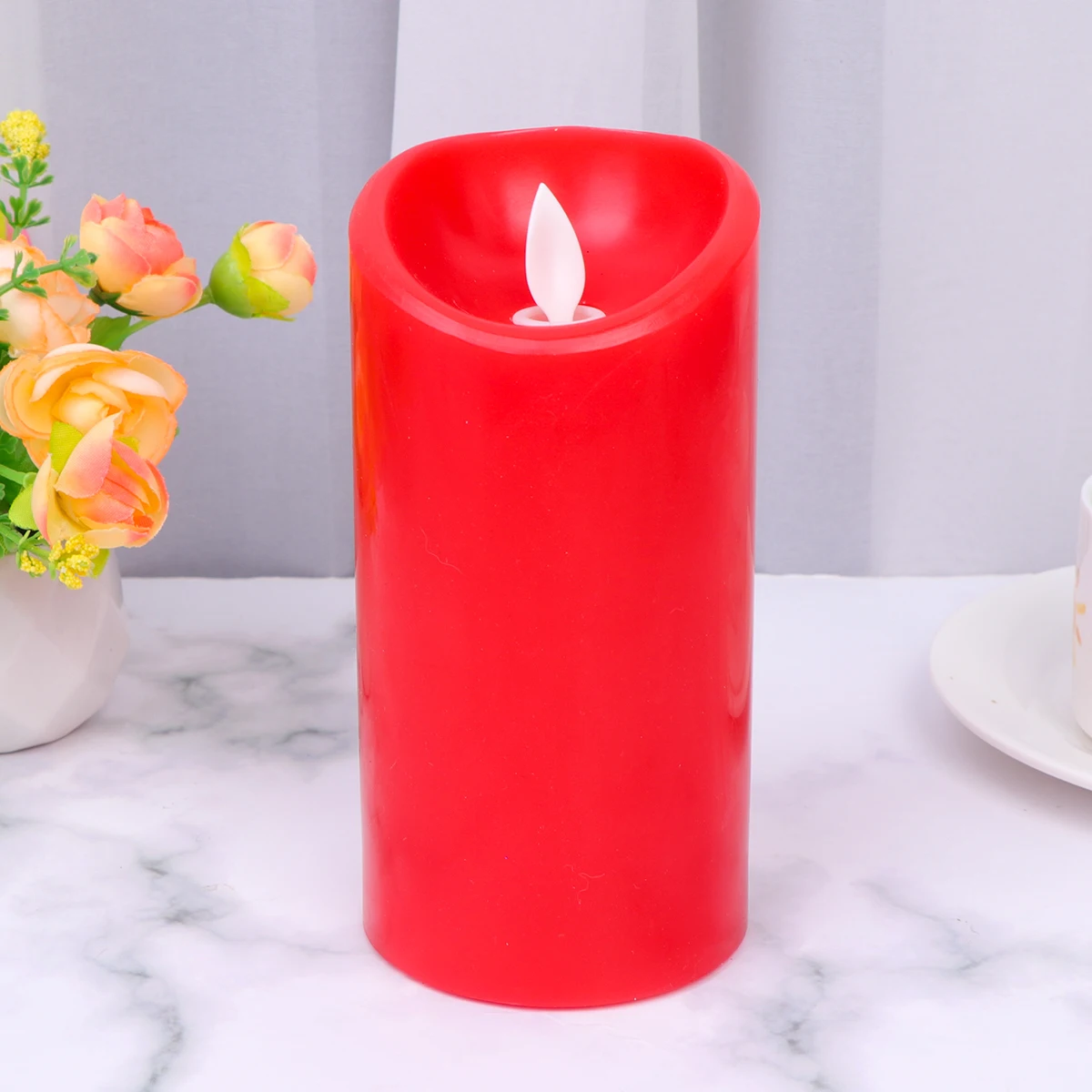 

Flameless LED Candles Realistic Electronic Wax Warm White Red Flickering Light Simulation for Wedding Birthday Home Decor