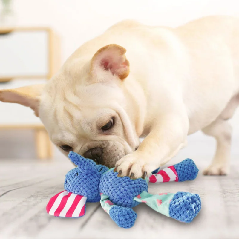 Strapazierfähiges Haustier-Hunde-Plüschtier für kleine Rassen – quietschendes Kauspielzeug in Tierform für Chihuahua Yorkshire Bichon Welpen – Detail 25
