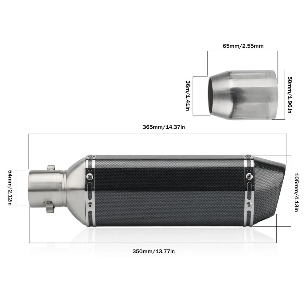 For Yamaha Tenere 700 2019-2024 T7 T700 Escape 51MM Slip-On Motorcycle Exhaust Pipe With Mid Link Pipe Muffler Connecting Pipe