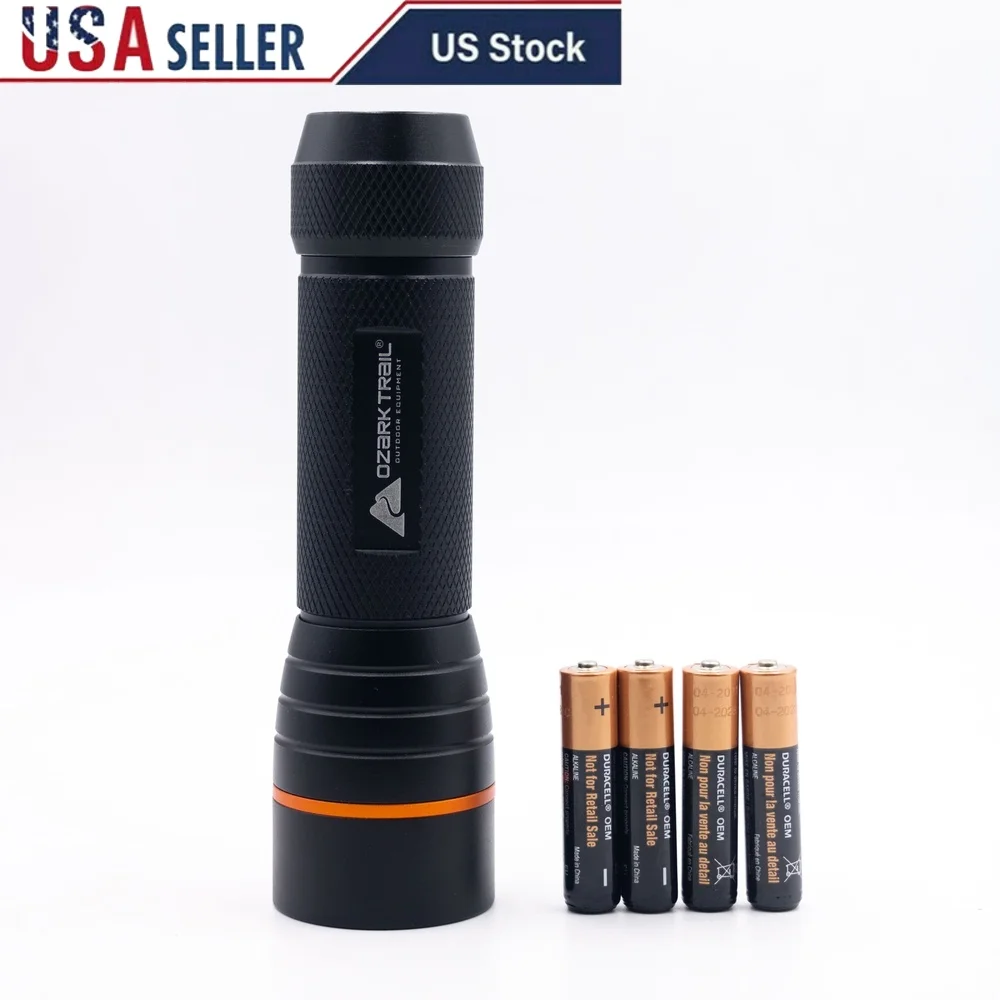 

550 Lumens LED Flashlight with Adjustable Focus 3 Light Modes Portable Durable Aluminum Casing Ideal Camping Outdoor Use