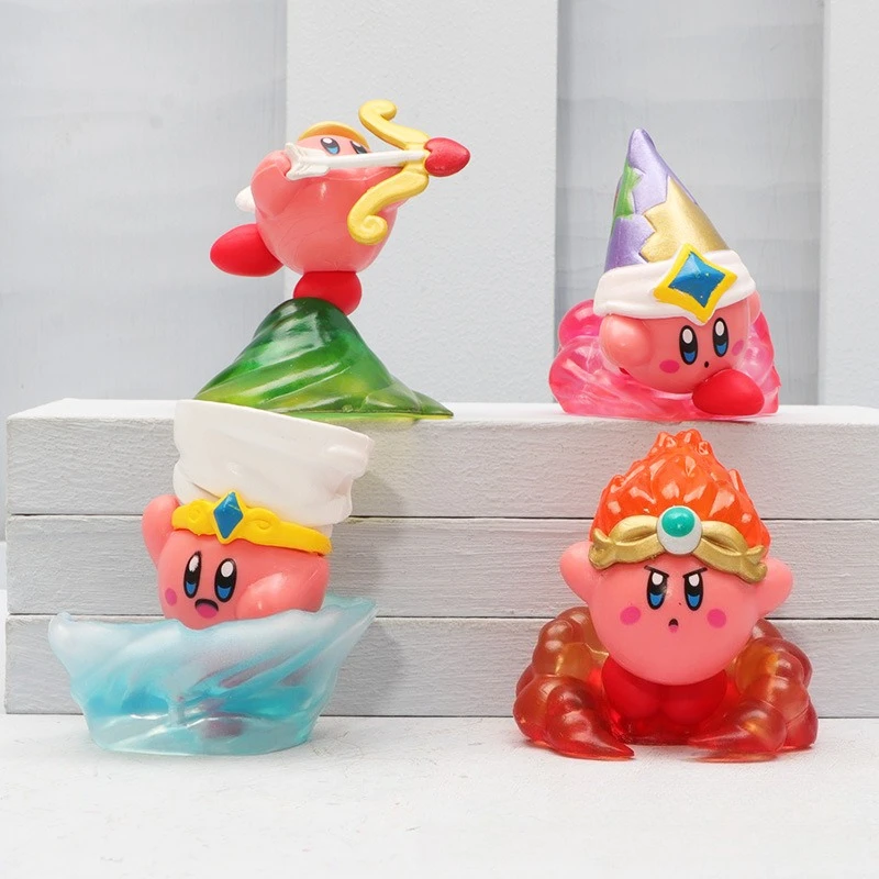 새로운 만화 캐릭터 커비 액션 피규어 모델 귀여운 코스프레 큐피드 수집용 모델 장난감 인형 데스크탑 장식품 방 장식 휴일 선물