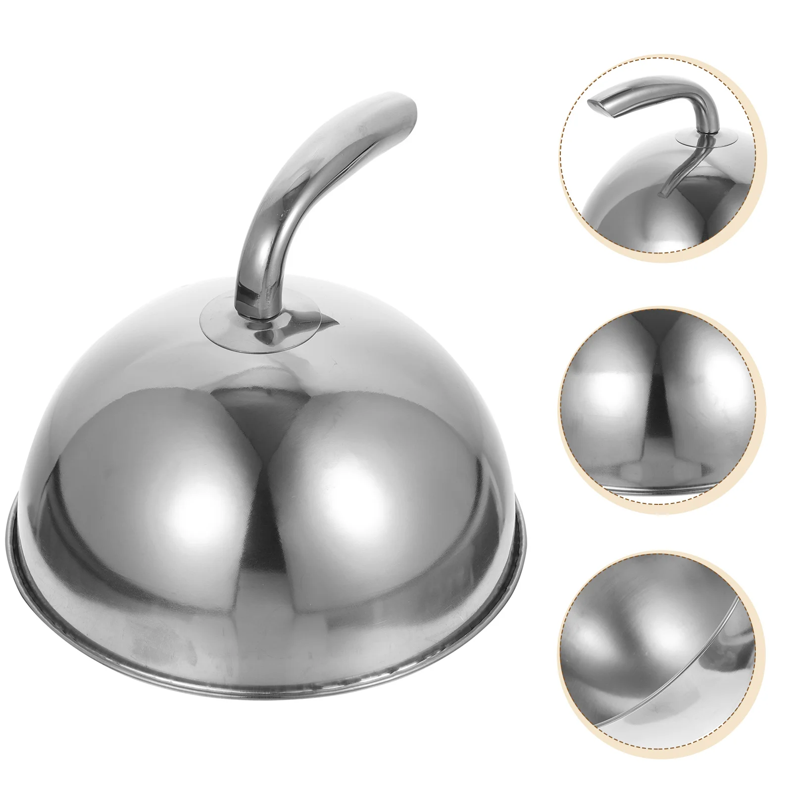 

Stainless Steel Cover for Steak Cake Plate Party Microwave Cover For Food Glass Decor Anti Splashing Microwave Safe Protective